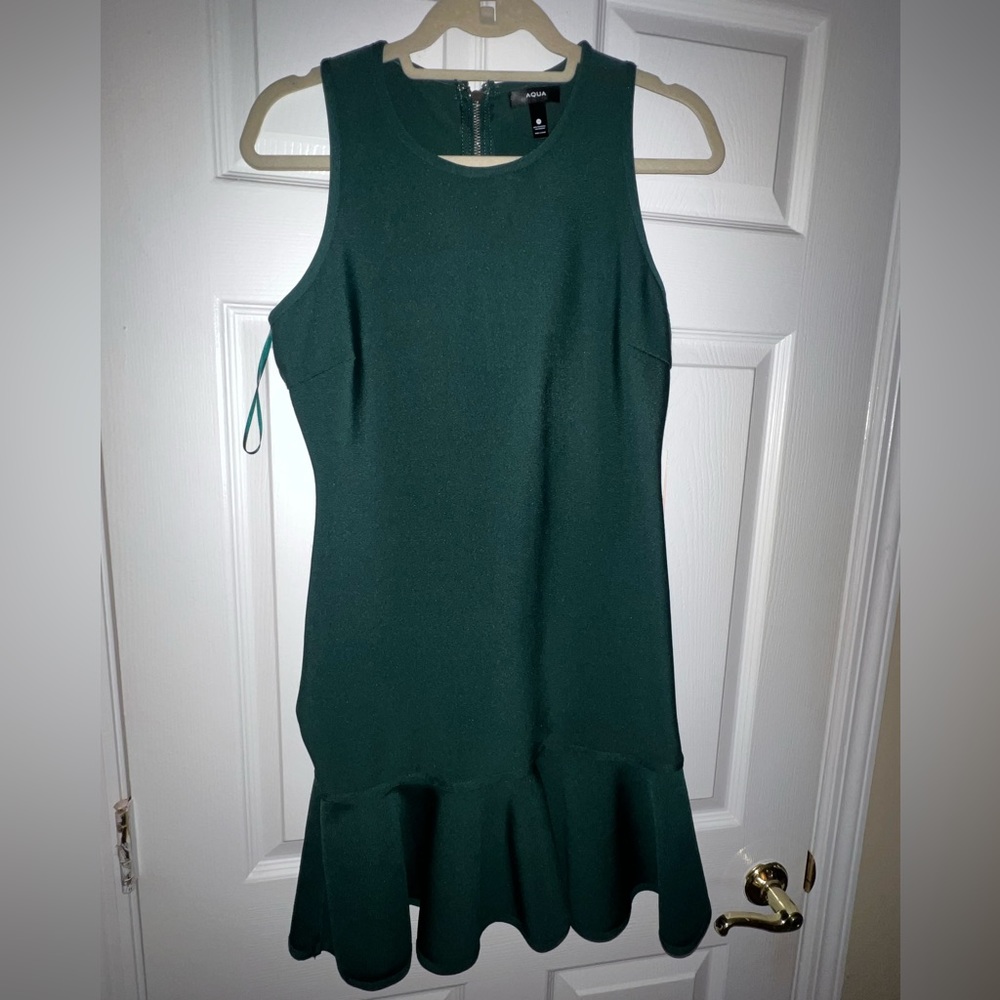 Aqua Bandage ruffle dress